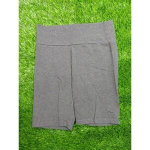 Ambiance Biker Shorts Small Gray Womens High Waisted Cotton Blend Athletic